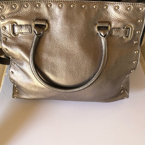 Michael Kors Large Handbag Satchel Shoulder Bag Crossbody in Gunmetal 🤩 - Picture 2 of 9